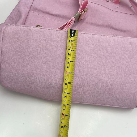 Tigerlily Creations Womens Pink Large Faux Leather Backpack Diaper Bag NEW main image 9